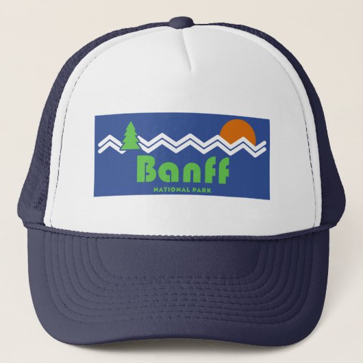 Banff National Park Retro Trucker Pet (Voorkant)