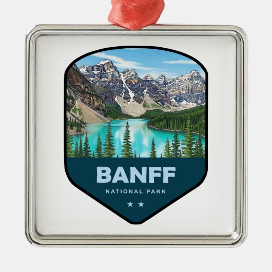 Banff National Park Schild Metalen Ornament (Voorkant)