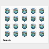Banff National Park Schild Vierkante Sticker (Vel)