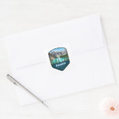 Banff National Park Schild Vierkante Sticker (Envelop)