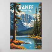 Banff National Park Traditionele Reizen Poster (Voorkant)