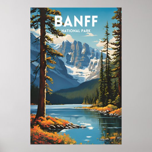 Banff National Park Traditionele Reizen Poster (Voorkant)