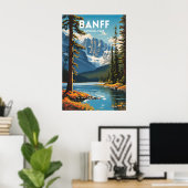 Banff National Park Traditionele Reizen Poster (Thuiskantoor)