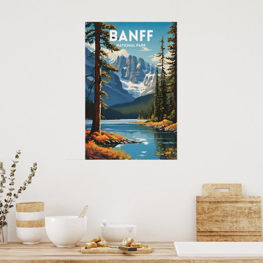 Banff National Park Traditionele Reizen Poster (Keuken)