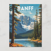 Banff National Park Traditionele Reizen Poster Briefkaart (Voorkant)