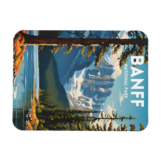 Banff National Park Traditionele Reizen Poster Magneet (Horizontaal)