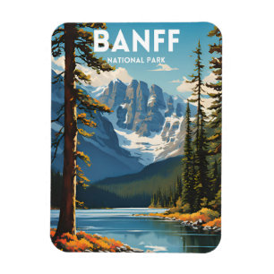 Banff National Park Traditionele Reizen Poster Magneet