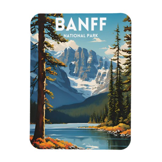 Banff National Park Traditionele Reizen Poster Magneet (Verticaal)