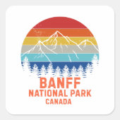 Banff National Park Vierkante Sticker (Voorkant)
