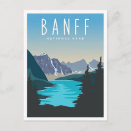 Banff National Park Vintage Reisillustratie Briefkaart