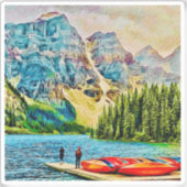 Banff National Park Vinyl Sticker (Voorkant)