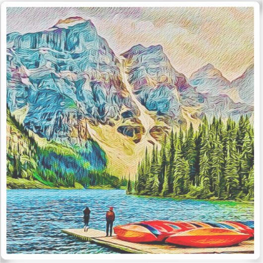 Banff National Park Vinyl Sticker (Voorkant)
