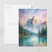 Banff National Park Waterverf Schilderij Briefkaart (Voorkant / Achterkant)