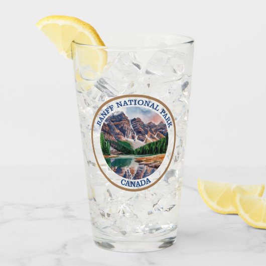 Banff National Park Waterverf Schilderij Glas (Voorkant ijs)