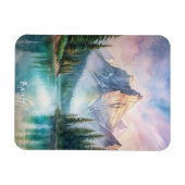 Banff National Park Waterverf Schilderij Magneet (Horizontaal)