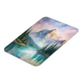 Banff National Park Waterverf Schilderij Magneet (Linkerzijde)