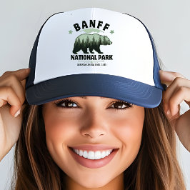 Banff National Park Wildlife – Rustic Bear Design Trucker Pet