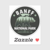 Banff National Park Wildlife – Rustic Bear Sticker (Vel)