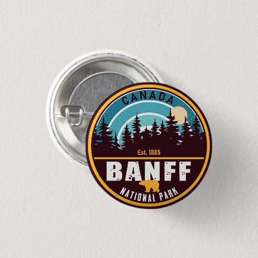 Banff NP Canada Rocky Mountains  Souvenirs Ronde Button 3,2 Cm (Voorkant /achterkant)