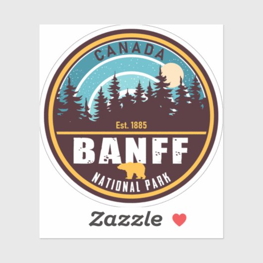 Banff NP Canada Rocky Mountains Souvenirs Sticker (Vel)