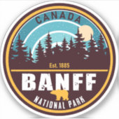 Banff NP Canada Rocky Mountains Souvenirs Sticker (Voorkant)