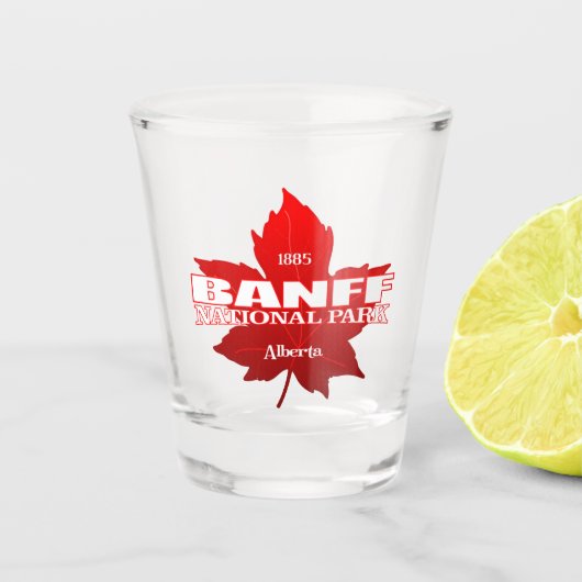 Banff NP (esdoorblad) Shot Glas (Voorkant)