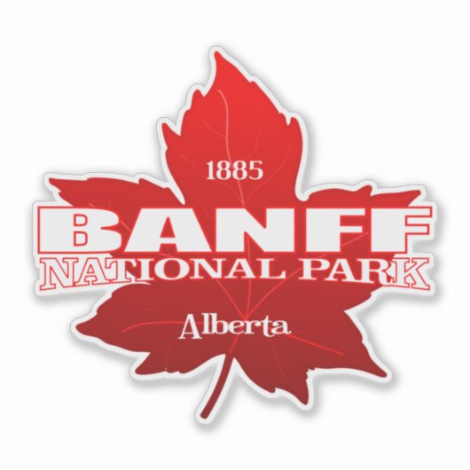Banff NP (esdoorblad) Sticker (Voorkant)