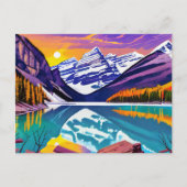 Banff Retro Poster schilderij Briefkaart (Voorkant)