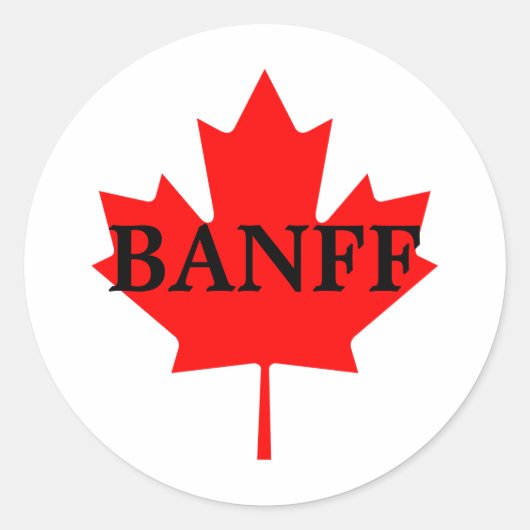 Banff Ronde Sticker (Voorkant)