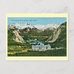 Banff Springs Hotel en Bow Valley Briefkaart