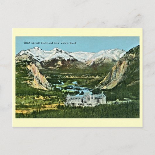  Banff Springs Hotel en Bow Valley Briefkaart (Voorkant)