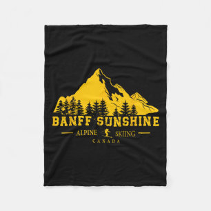 Banff Sunshine Canada Ski Resort Alpineskiën Fleece Deken