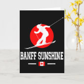 Banff Sunshine Canada Ski Resort Rocky Mountains S Kaart (Gele Bloem)