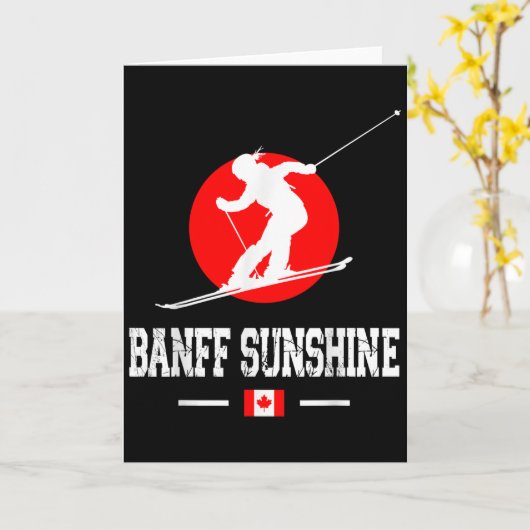 Banff Sunshine Canada Ski Resort Rocky Mountains S Kaart (Gele Bloem)