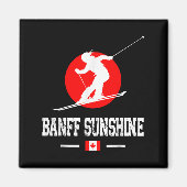Banff Sunshine Canada Ski Resort Rocky Mountains S Magneet (Voorkant)