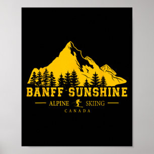 Banff Sunshine Canada Skigebied Alpineskiën Poster