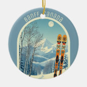 Banff Sunshine Village Canada ski souvenir  Keramisch Ornament (Voorkant)