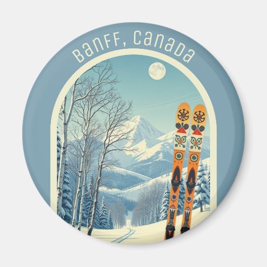 Banff Sunshine Village Canada ski souvenir  Magneet (Voorkant)