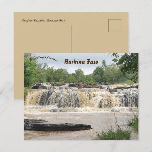 Banfora Cascades Burkina Faso Briefkaart (Voorkant / Achterkant)