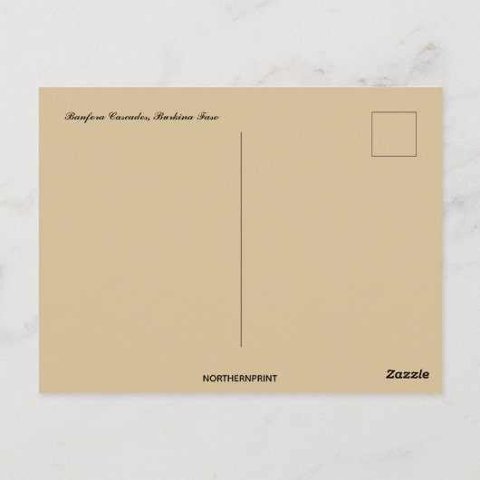 Banfora Cascades Burkina Faso Briefkaart (Achterkant)