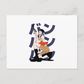 Bang Anime Girl - Pistool Anime Girl Fans Briefkaart
