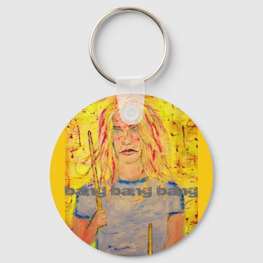 bang bang Drummer Girl Sleutelhanger (Voorkant)