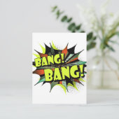 Bang bang strip effect geluid briefkaart (Staand voorkant)