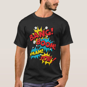 Bang Boom Pow Wham stripbubels T-shirt