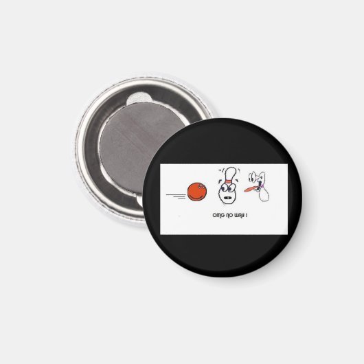 Bang Bowling Pin Magnet (Voorkant / Achterkant)