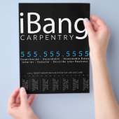 Bang. Carpentry rofer renovatie tapijtschelp Flyer (Hand)