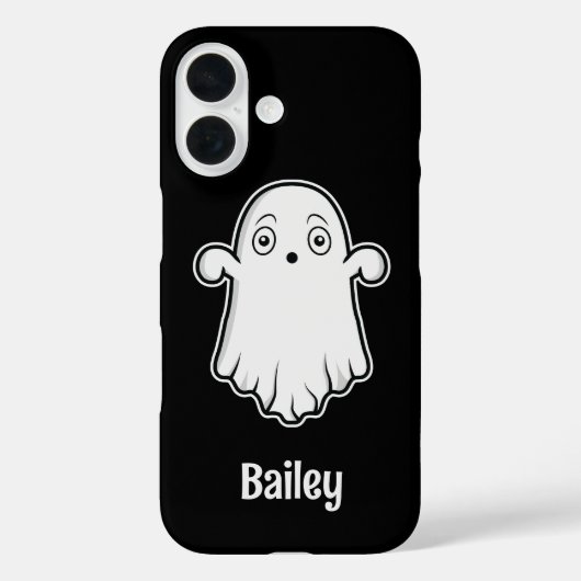 Bang Cartoon Ghost en naam Zwart Case-Mate iPhone Case (Achterkant)