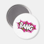 Bang Cartoon Pow Zap Magneet (Voorkant / Achterkant)