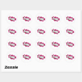 Bang Cartoon Pow Zap Ronde Sticker (Vel)