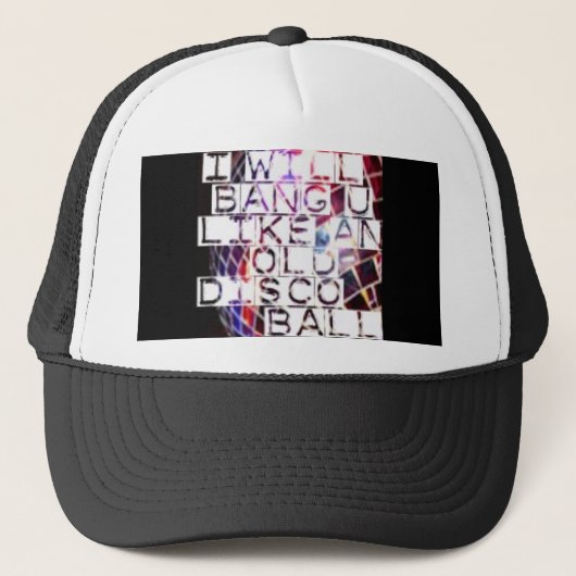 Bang dat je leuk vindt en oude Disco Ball Trucker Pet (Voorkant)